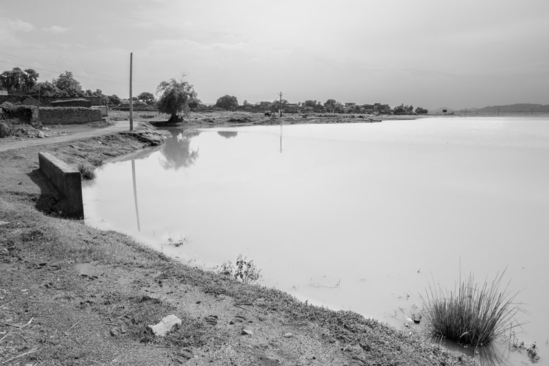 Traditional science for irrigation in India - Ahar in Bihar - a water reservoir that impounds runoff or floodwaters through embankments on 3 sides